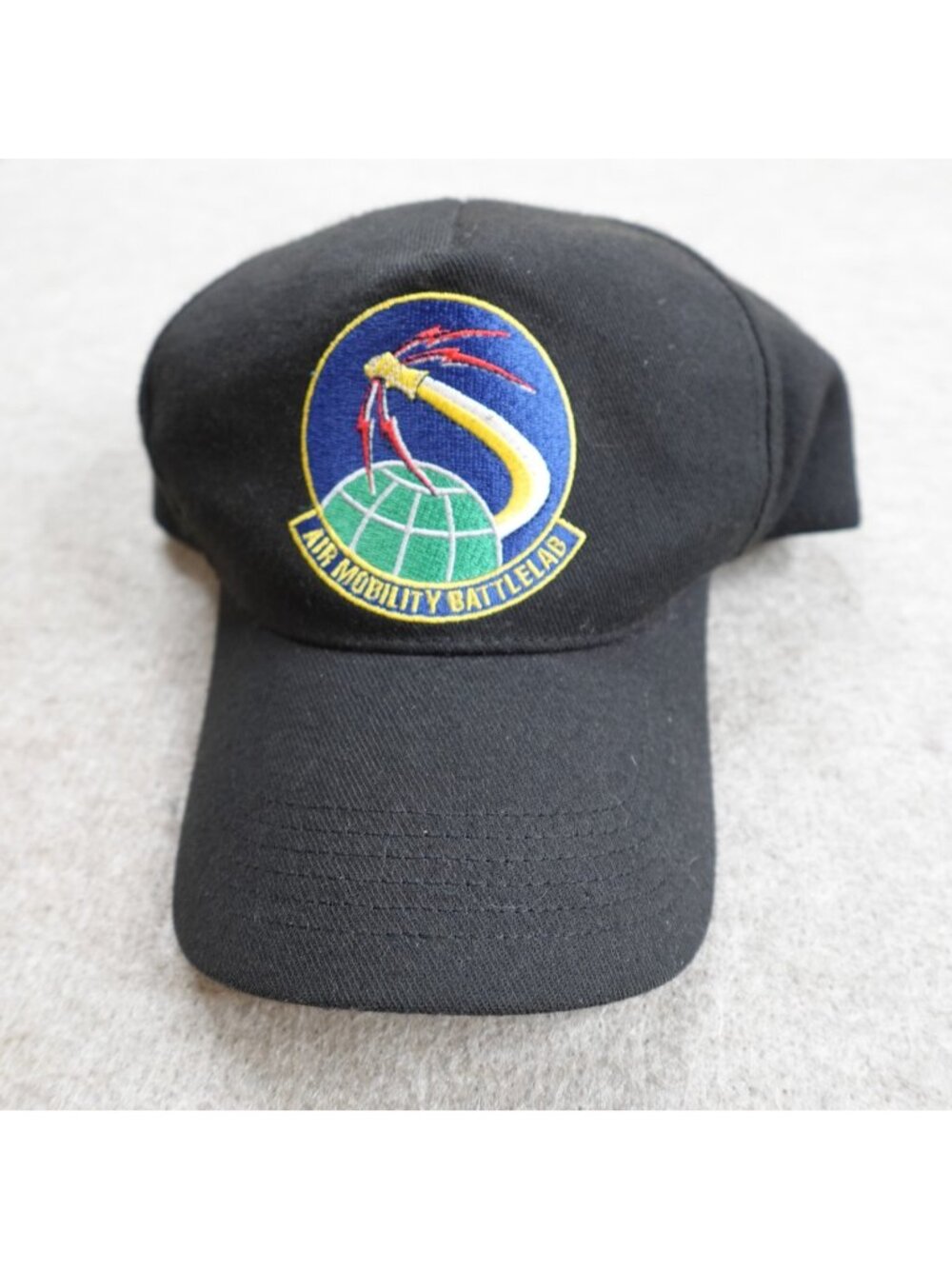 Air Mobility Battlelab Hat Black AMB Embroidered Strapback USA Made Vintage